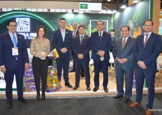 Ecuador's banana industry leadership with their Minister of Agriculture visiting the country pavilion on day one of the show.
